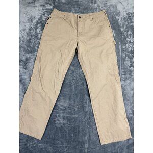 Gravel Gear Mens Relaxed Fit Ripstop Pants 36x32 Beige Durable